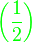 \color{green} \left ( \frac{1}{2} \right )