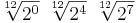  \sqrt [12] {2^0} \ \sqrt [12] {2^4} \ \sqrt [12] {2^7}