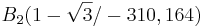  B_2(1 - \sqrt{3} / -310,164)