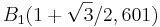 B_1(1 + \sqrt{3} / 2,601)
