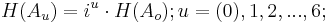  H(A_u) = i^u \cdot H(A_o); u = (0),1,2,...,6;