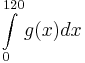  \int\limits_{0}^{120} g(x)dx