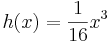 h (x) = \frac{1}{16}x^3