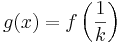 g(x)=f\left( \frac {1} {k} \right)
