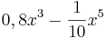 0,8x^3 - \frac{1}{10} x^5 