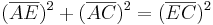 (\overline{AE})^2 + (\overline{AC})^2 = (\overline{EC})^2