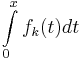 \int\limits_{0}^{x} f_k(t)dt