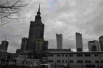 Skyline in Warschau mit Blick auf den Kulturpalast